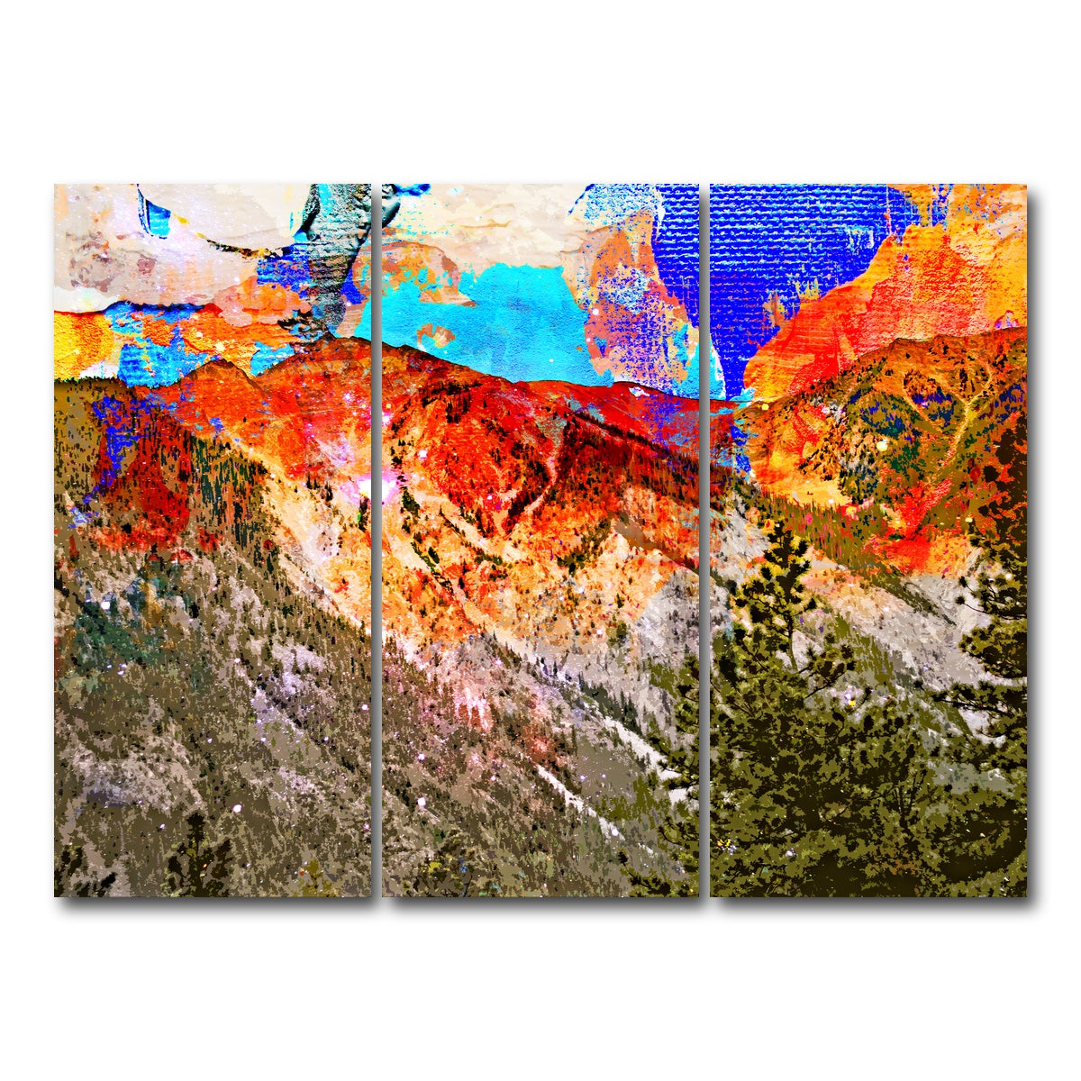 AUTO-MOCKUP WHITE | Abstract Antero | 3 Piece | Gallery Wrap Canvas | group=8x18