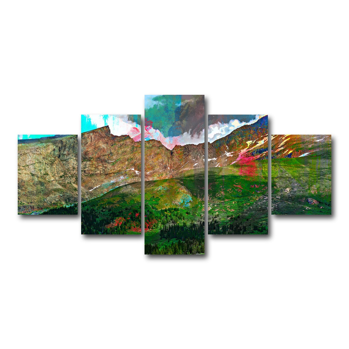 AUTO-MOCKUP WHITE | Abstract Bierstadt | 5 Piece | Gallery Wrap Canvas | group=5_short