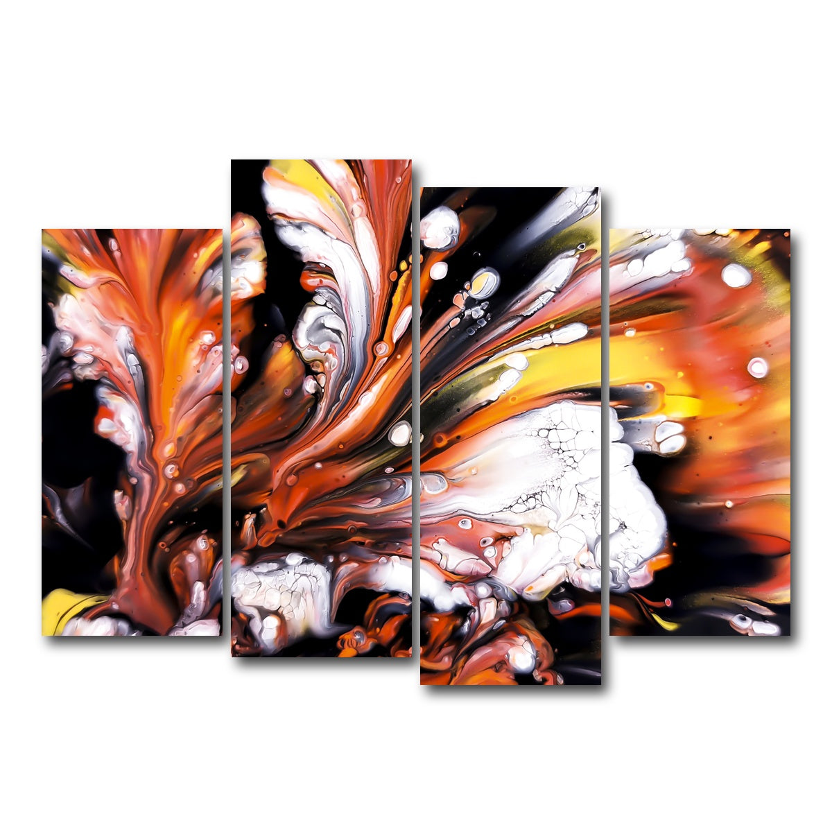AUTO-MOCKUP WHITE | Abstract Blossom | 4 Piece | Gallery Wrap Canvas | group=4_normal