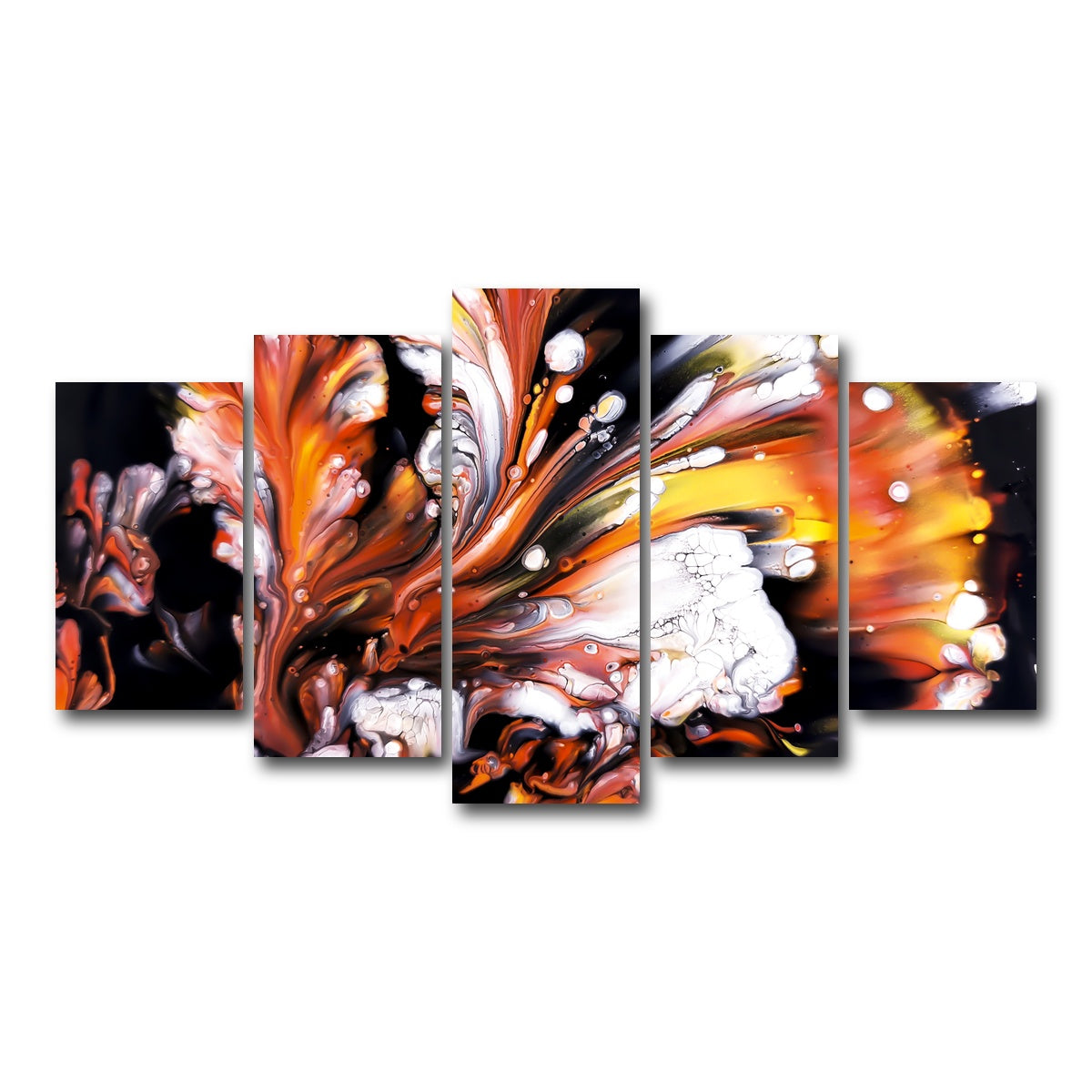 AUTO-MOCKUP WHITE | Abstract Blossom | 5 Piece | Gallery Wrap Canvas | group=5_normal