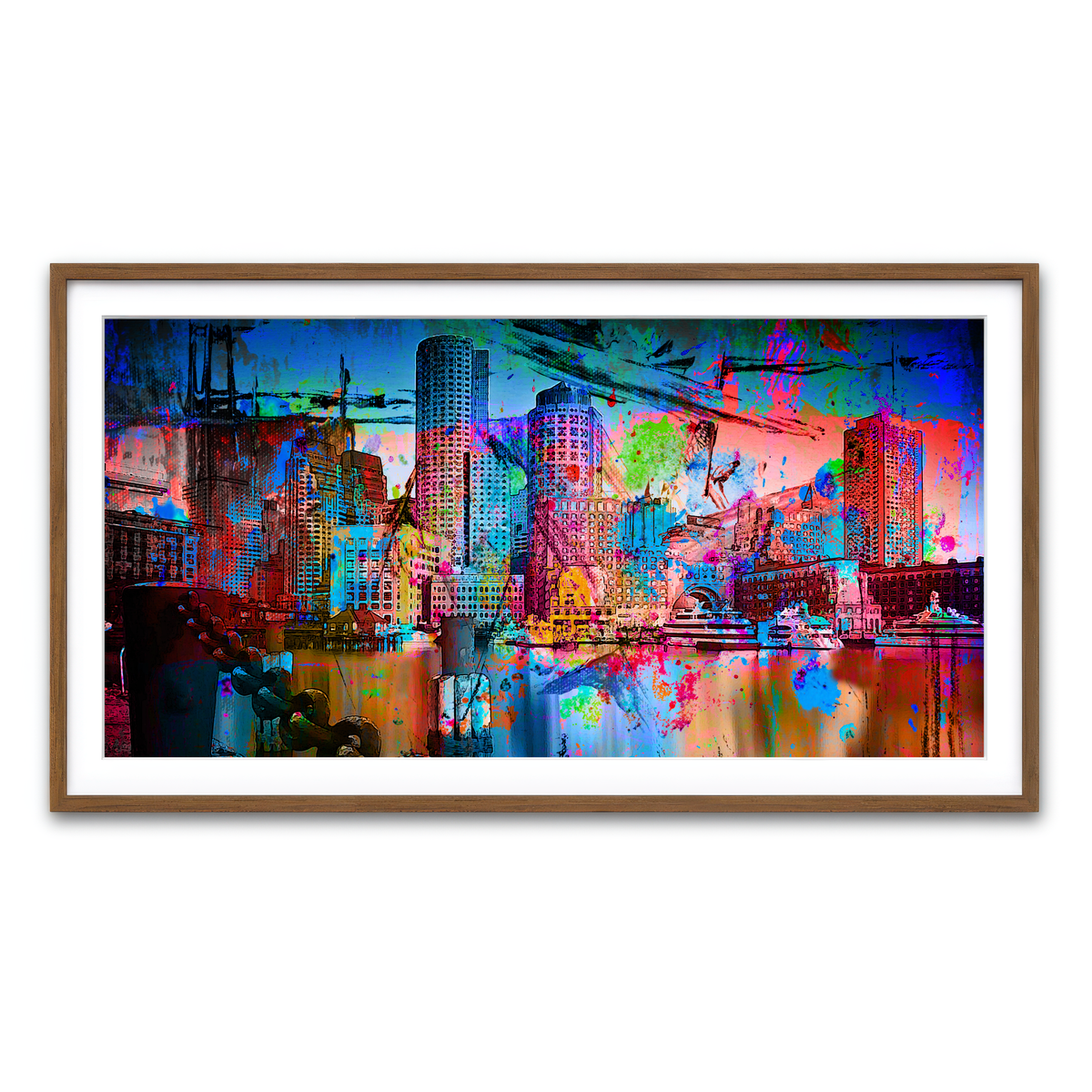 Framed Print 2x1 Walnut