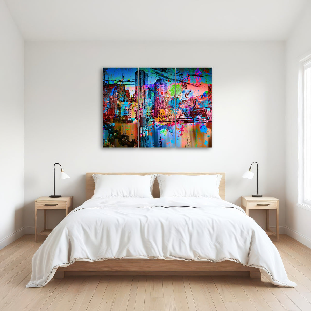 AUTO-MOCKUP ROOM | Abstract Boston Skyline