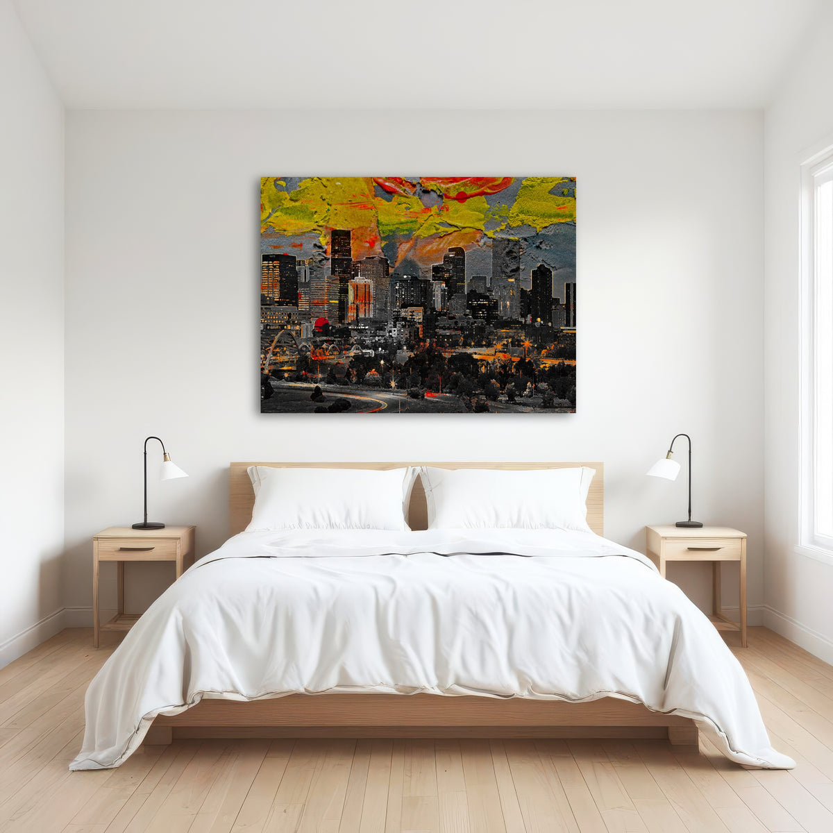 AUTO-MOCKUP ROOM | Abstract Denver Skyline