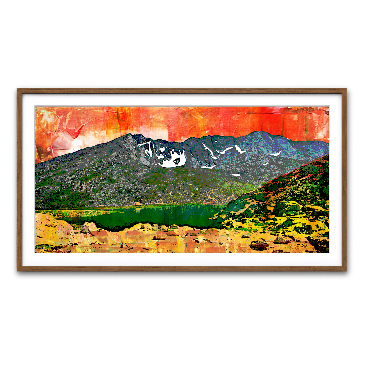 Framed Print 2x1 Walnut
