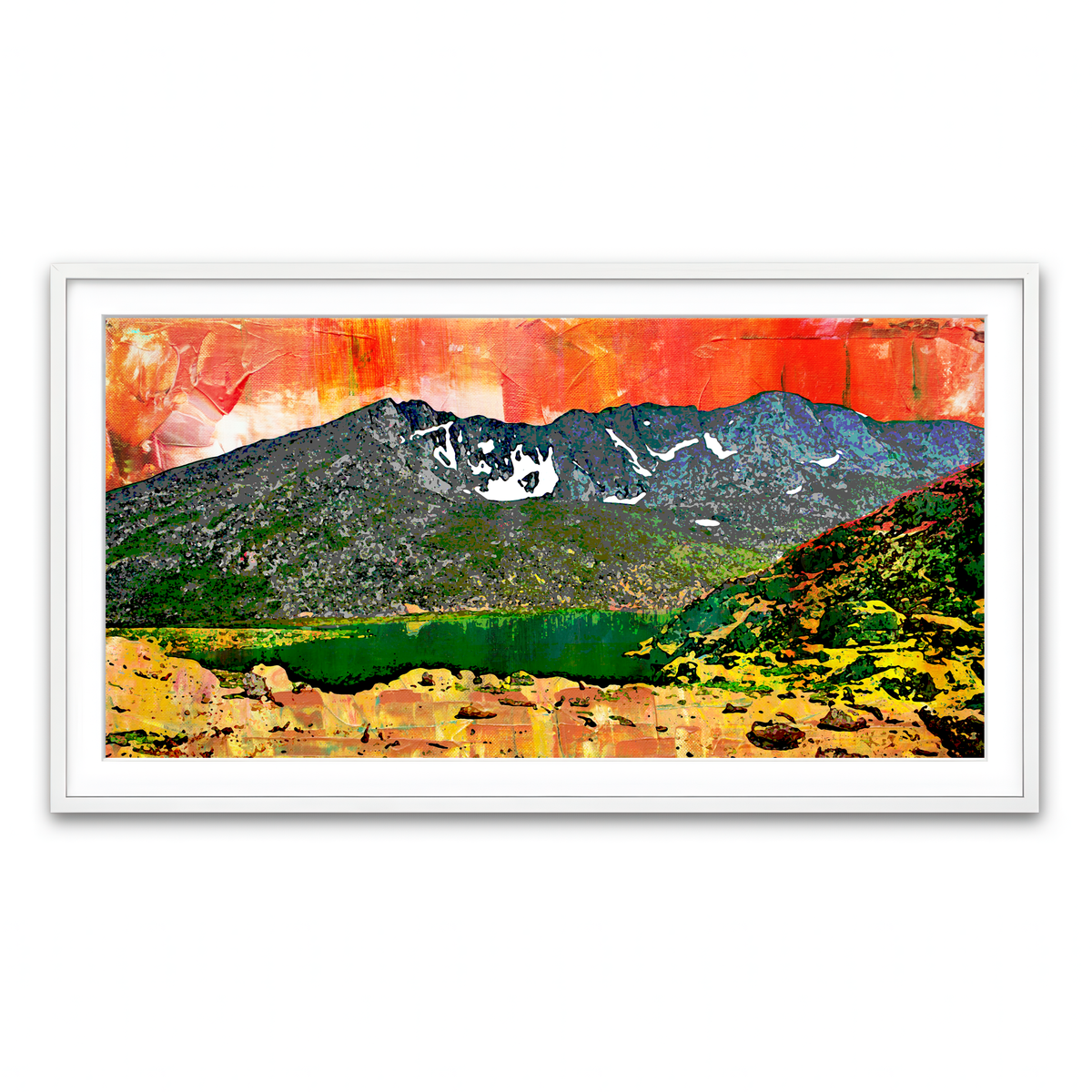 Framed Print 2x1 White