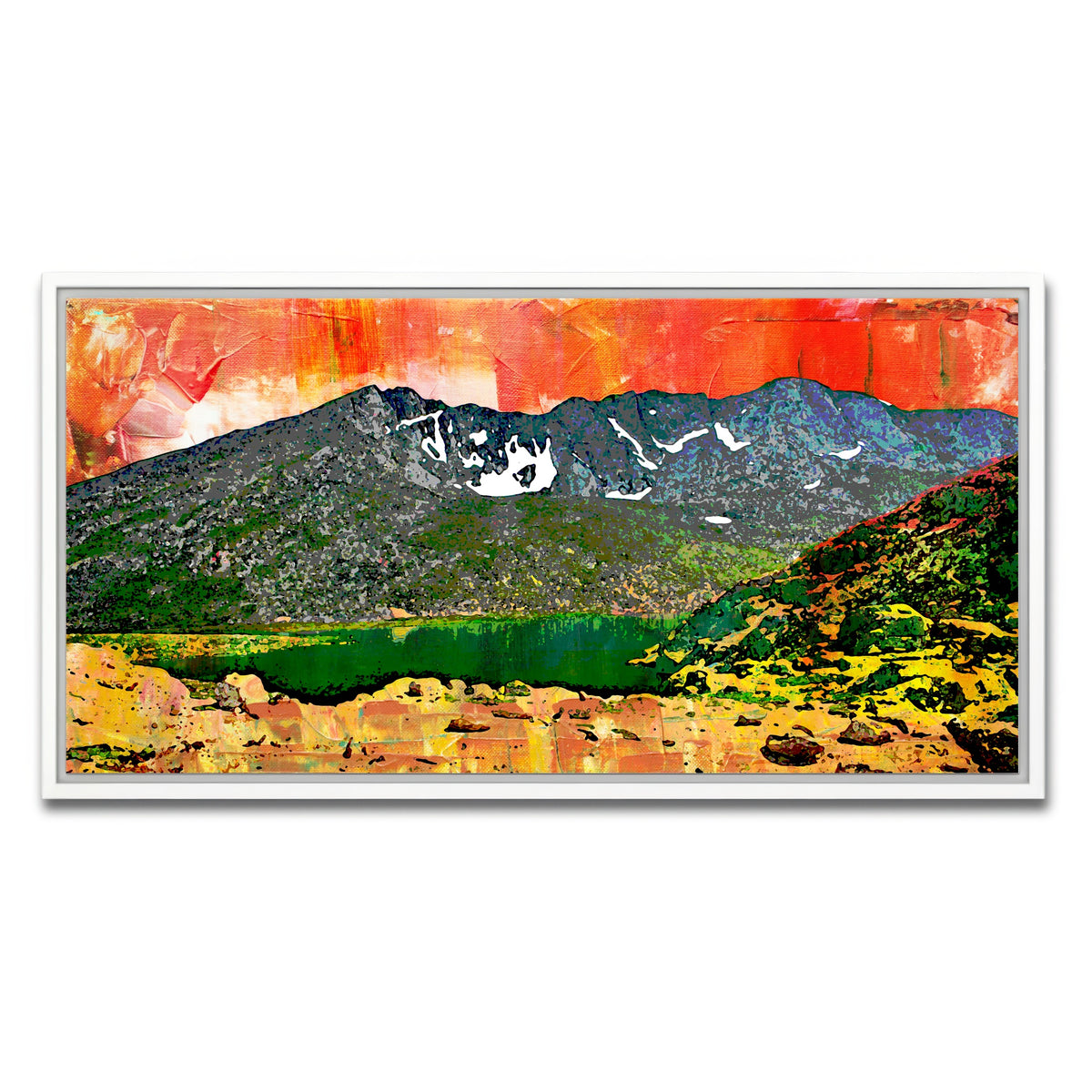 AUTO-MOCKUP WHITE | Abstract Evans | 1 Piece | White Framed Canvas | group=2x1