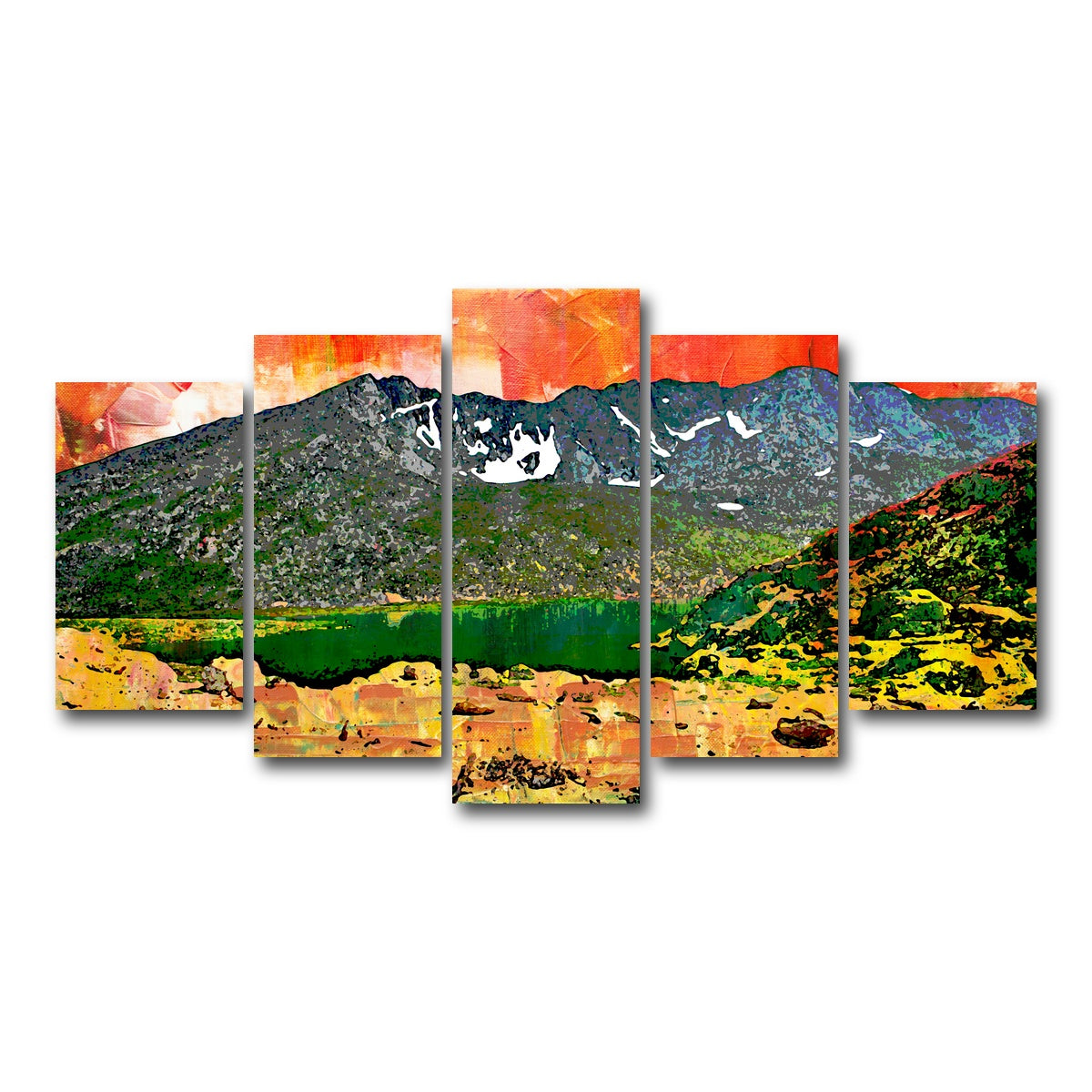 AUTO-MOCKUP WHITE | Abstract Evans | 5 Piece | Gallery Wrap Canvas | group=5_normal