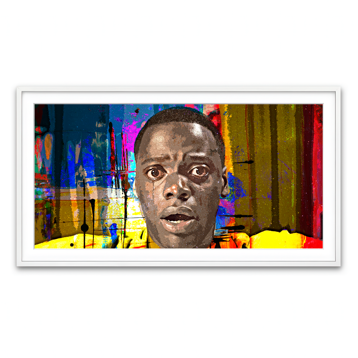 Framed Print 2x1 White