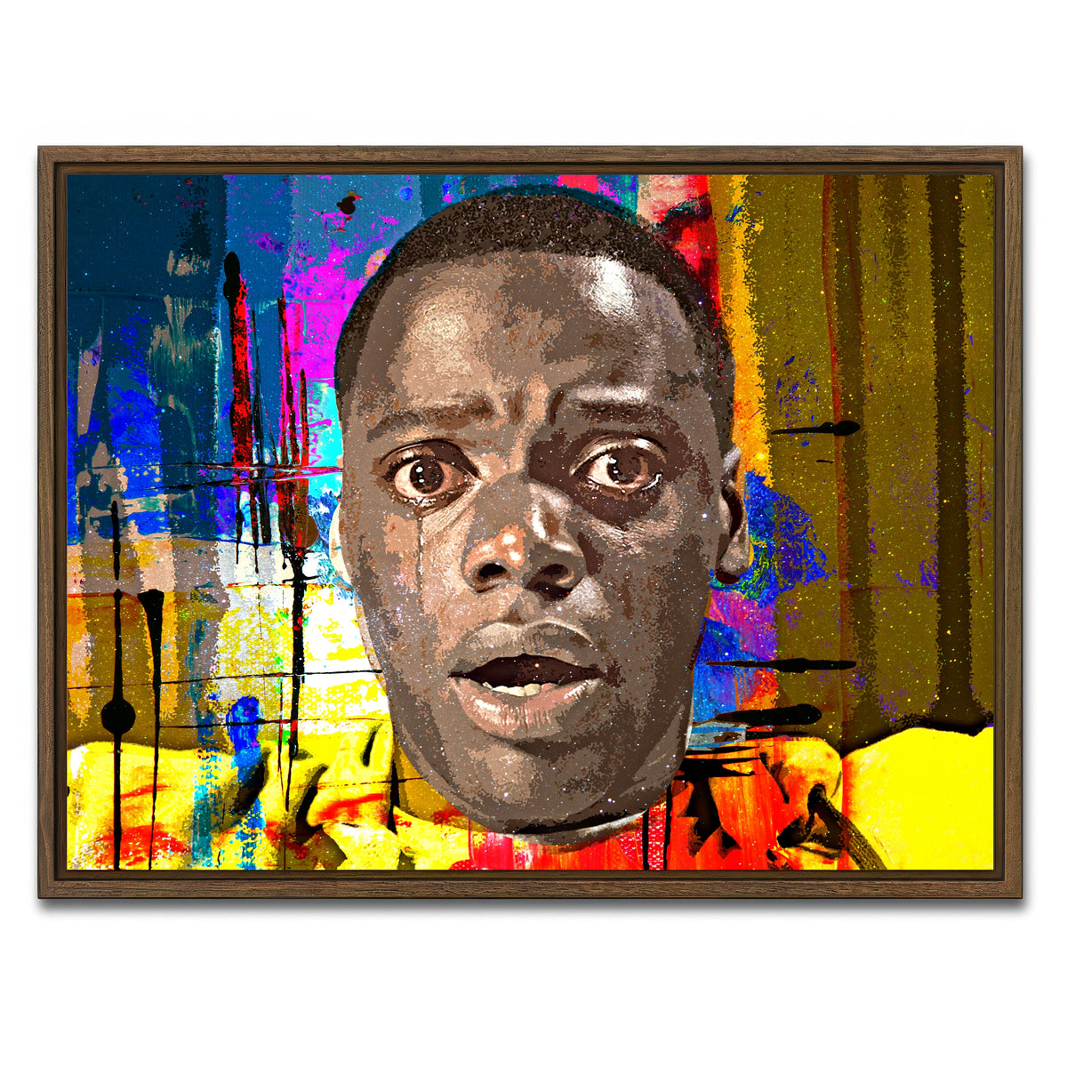 AUTO-MOCKUP WHITE | Abstract Get Out | 1 Piece | Walnut Framed Canvas | group=4x3