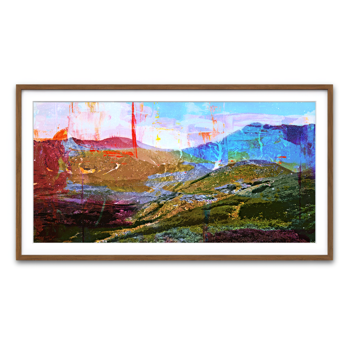 Framed Print 2x1 Walnut