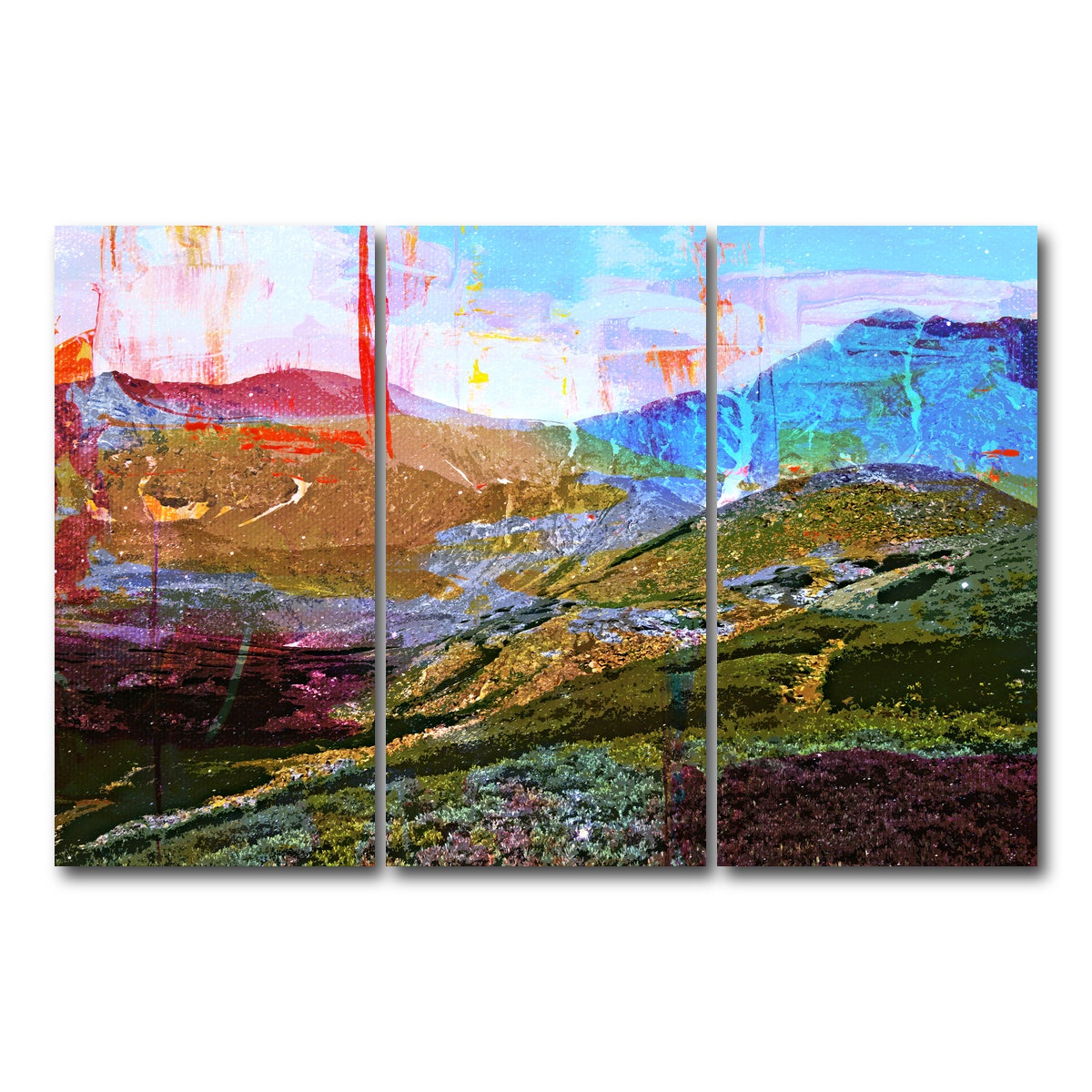 AUTO-MOCKUP WHITE | Abstract Grays & Torreys | 3 Piece | Gallery Wrap Canvas | group=12x24