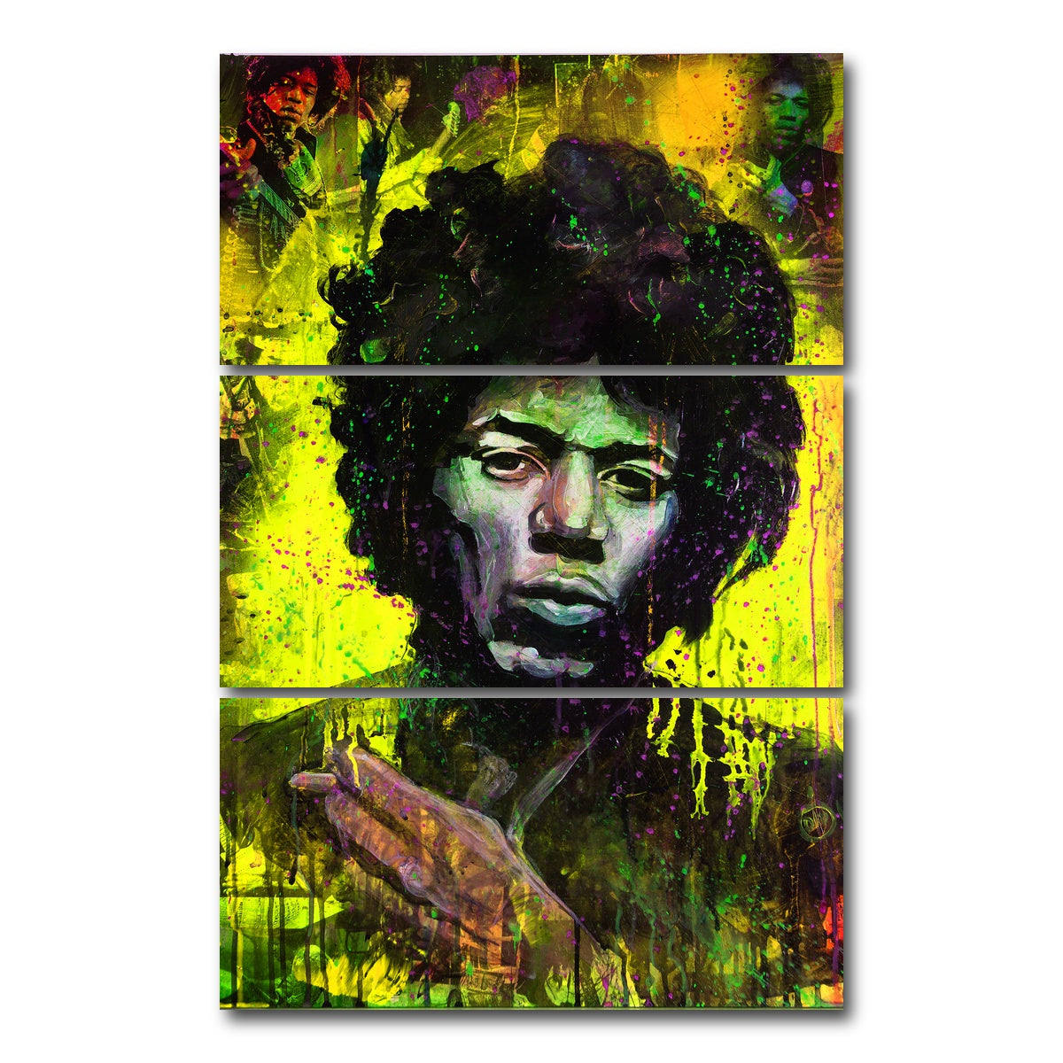 AUTO-MOCKUP WHITE | Abstract HENDRIX | 3 Piece | Gallery Wrap Canvas | group=12x24_stacked