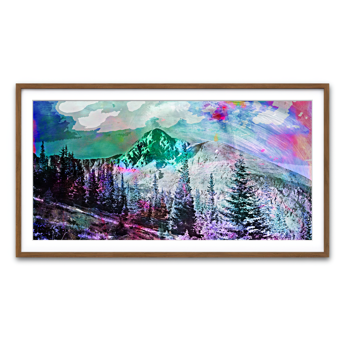 Framed Print 2x1 Walnut