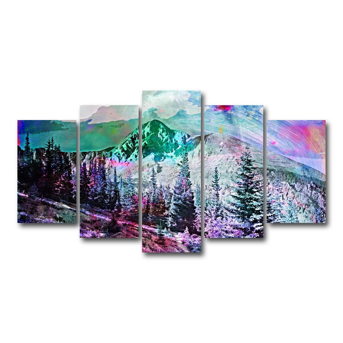 AUTO-MOCKUP WHITE | Abstract Holy Cross | 5 Piece | Gallery Wrap Canvas | group=5_normal