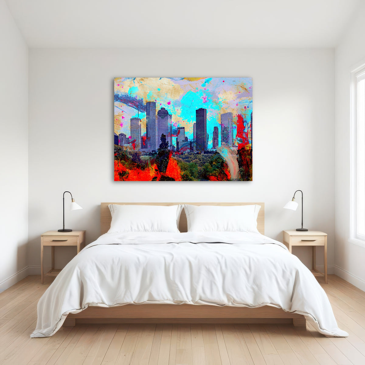 AUTO-MOCKUP ROOM | Abstract Houston Skyline