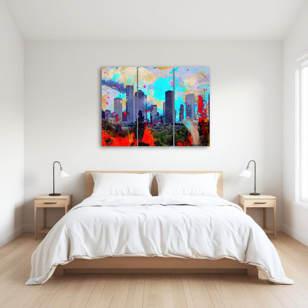 AUTO-MOCKUP ROOM | Abstract Houston Skyline
