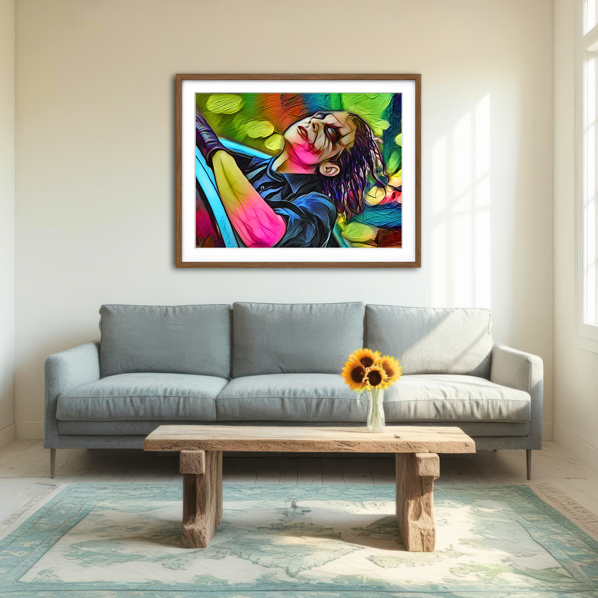 AUTO-MOCKUP ROOM | Abstract Joker Wall Art