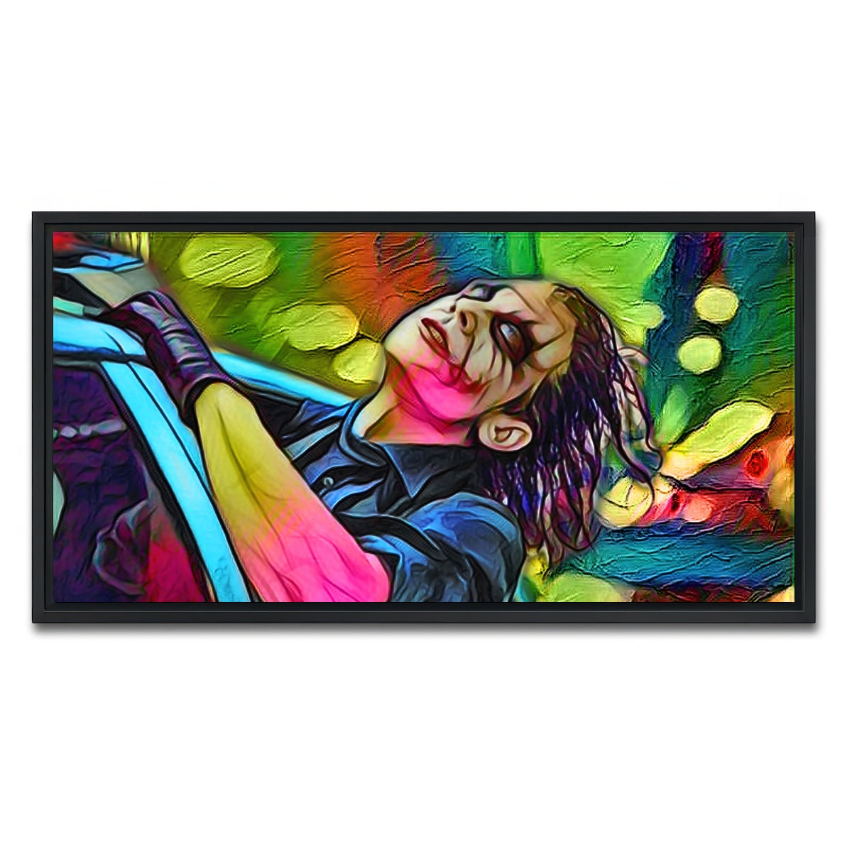 AUTO-MOCKUP WHITE | Abstract Joker | 1 Piece | Black Framed Canvas | group=2x1