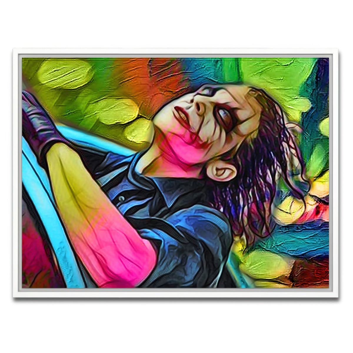 AUTO-MOCKUP WHITE | Abstract Joker | 1 Piece | White Framed Canvas | group=4x3