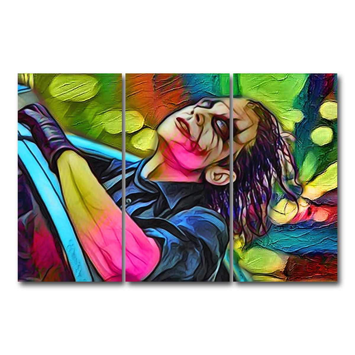 AUTO-MOCKUP WHITE | Abstract Joker | 3 Piece | Gallery Wrap Canvas | group=12x24