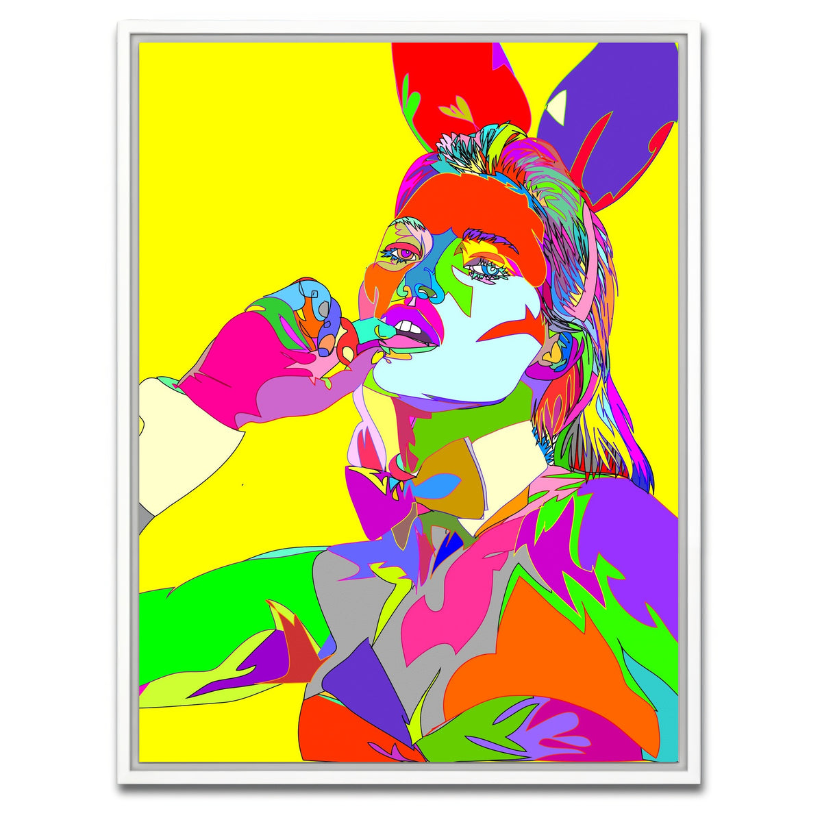 AUTO-MOCKUP WHITE | Abstract Kate Moss | 1 Piece | White Framed Canvas | group=3x4