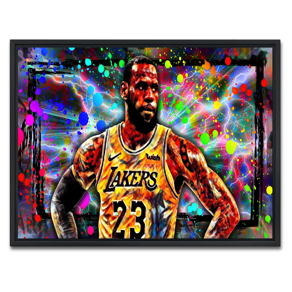 AUTO-MOCKUP WHITE | Abstract LBJ | 1 Piece | Black Framed Canvas | group=4x3