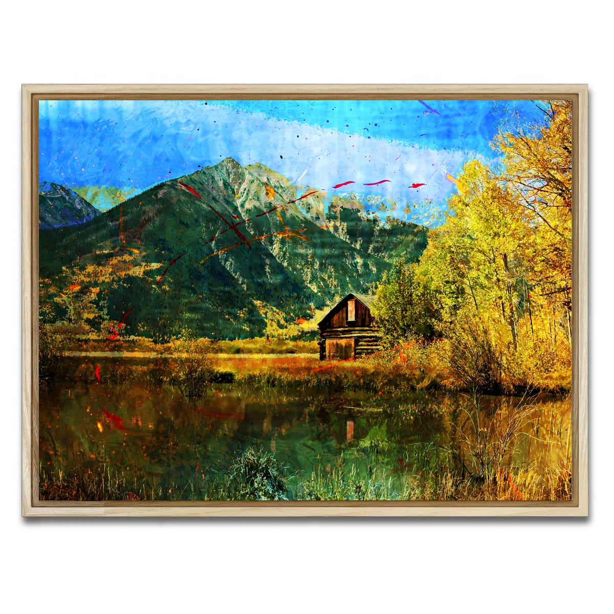 AUTO-MOCKUP WHITE | Abstract La Plata | 1 Piece | Natural Framed Canvas | group=4x3