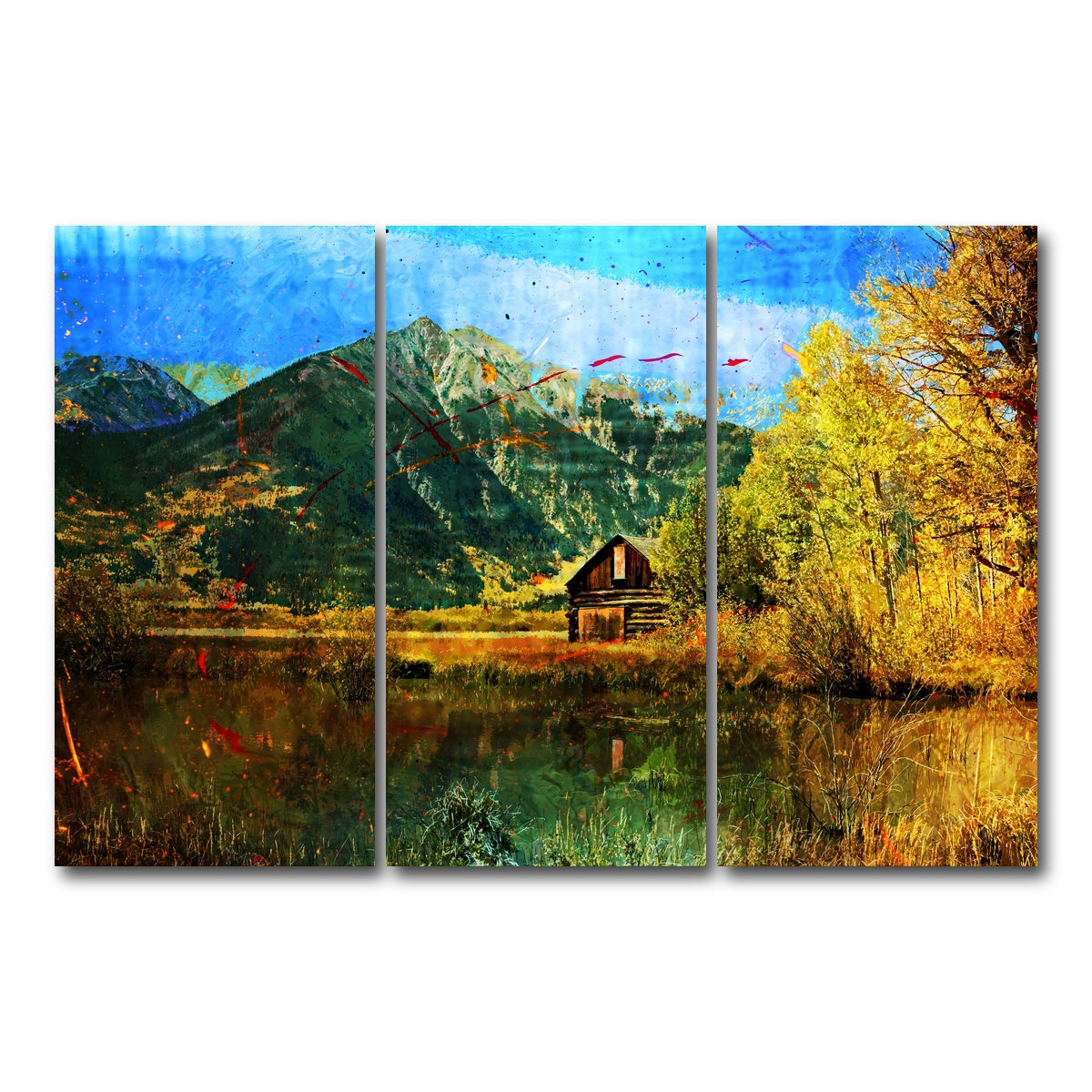 AUTO-MOCKUP WHITE | Abstract La Plata | 3 Piece | Gallery Wrap Canvas | group=12x24