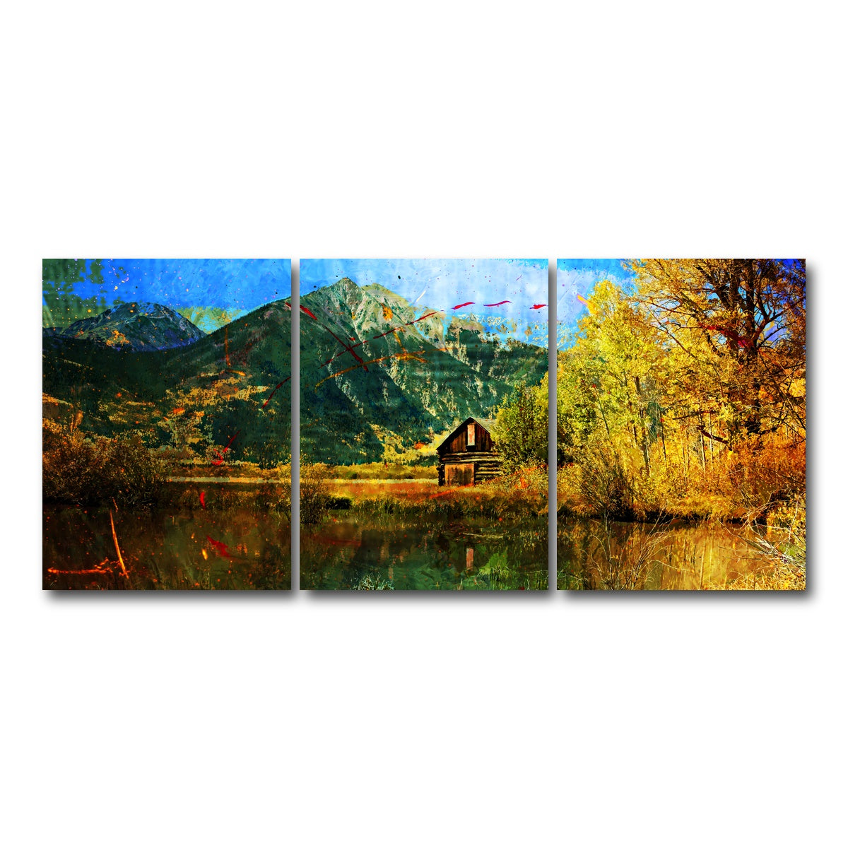 AUTO-MOCKUP WHITE | Abstract La Plata | 3 Piece | Gallery Wrap Canvas | group=18x24