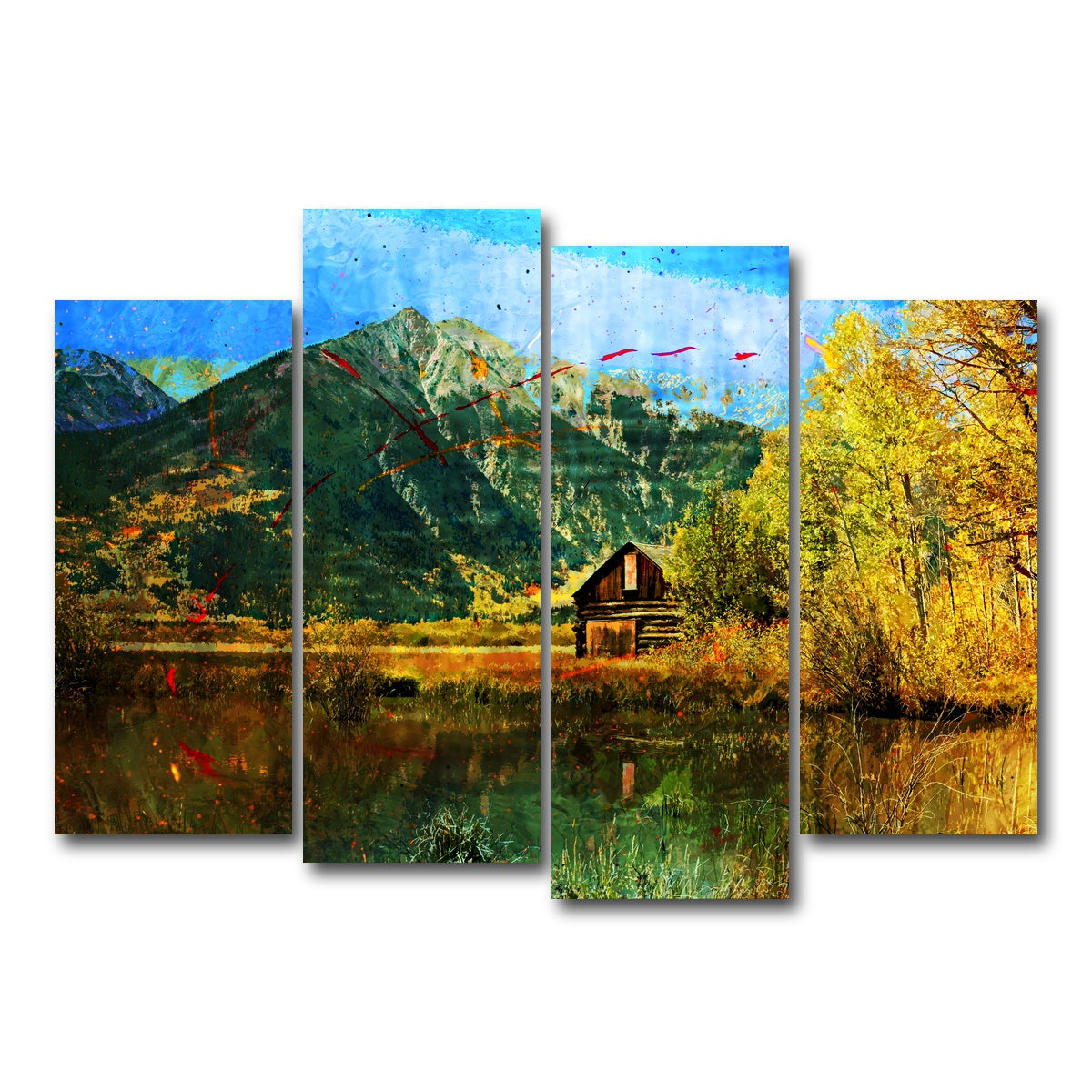 AUTO-MOCKUP WHITE | Abstract La Plata | 4 Piece | Gallery Wrap Canvas | group=4_normal