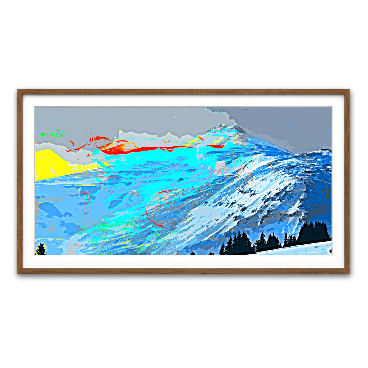 Framed Print 2x1 Walnut