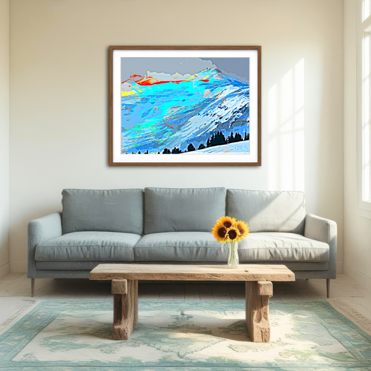 AUTO-MOCKUP ROOM | Abstract Lincoln Wall Art