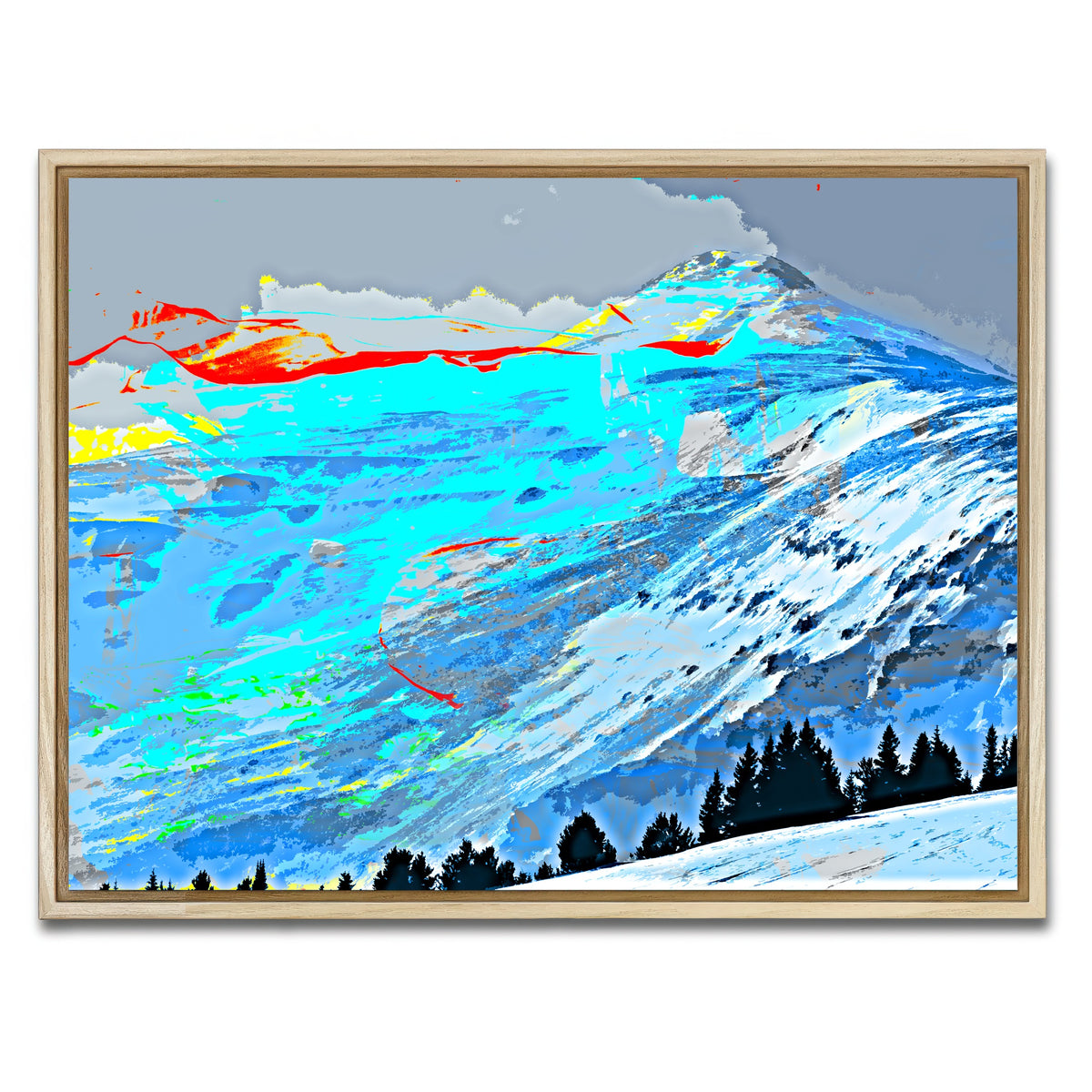 AUTO-MOCKUP WHITE | Abstract Lincoln | 1 Piece | Natural Framed Canvas | group=4x3