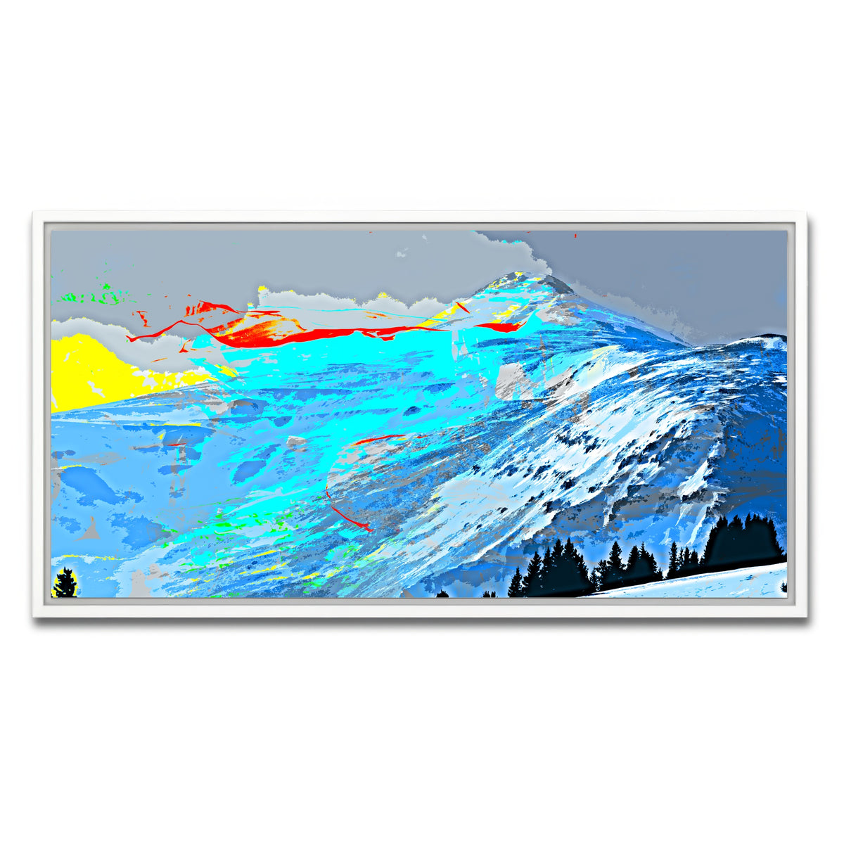 AUTO-MOCKUP WHITE | Abstract Lincoln | 1 Piece | White Framed Canvas | group=2x1