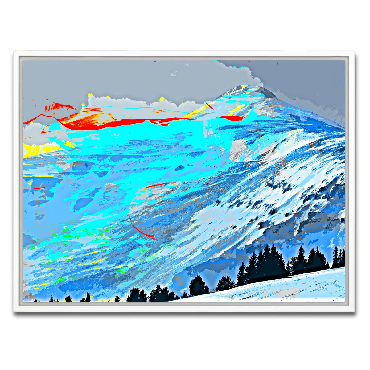 AUTO-MOCKUP WHITE | Abstract Lincoln | 1 Piece | White Framed Canvas | group=4x3