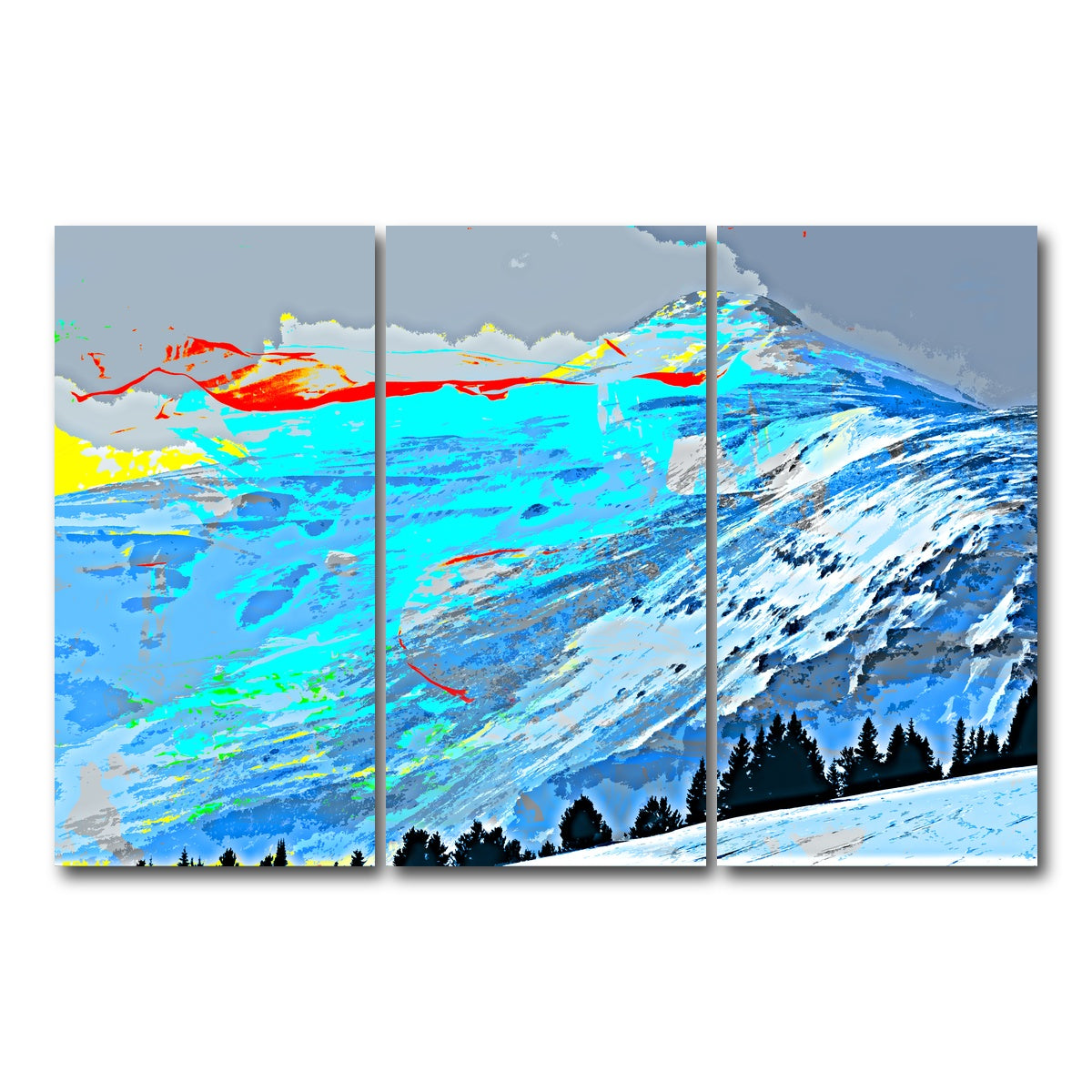 AUTO-MOCKUP WHITE | Abstract Lincoln | 3 Piece | Gallery Wrap Canvas | group=12x24