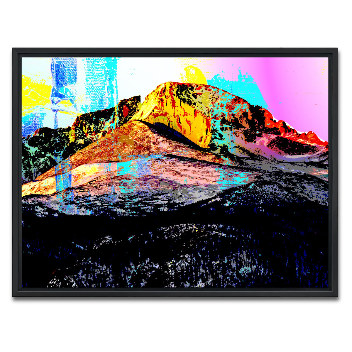 AUTO-MOCKUP WHITE | Abstract Longs Peak | 1 Piece | Black Framed Canvas | group=4x3