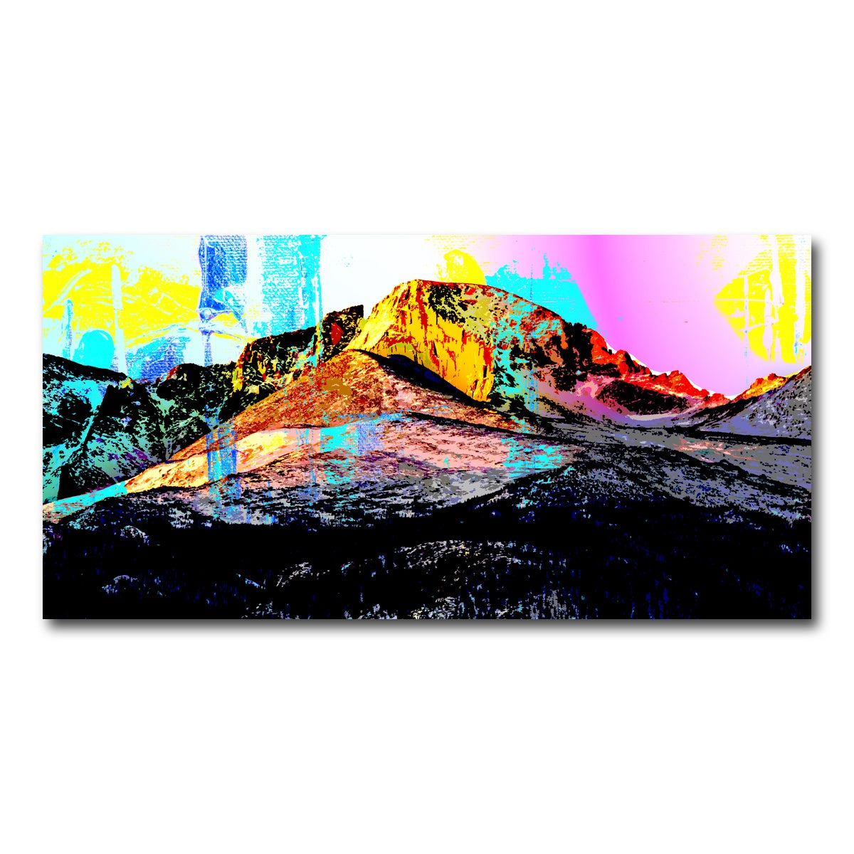AUTO-MOCKUP WHITE | Abstract Longs Peak | 1 Piece | Gallery Wrap Canvas | group=2x1