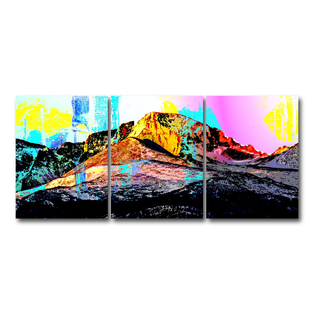 AUTO-MOCKUP WHITE | Abstract Longs Peak | 3 Piece | Gallery Wrap Canvas | group=18x24