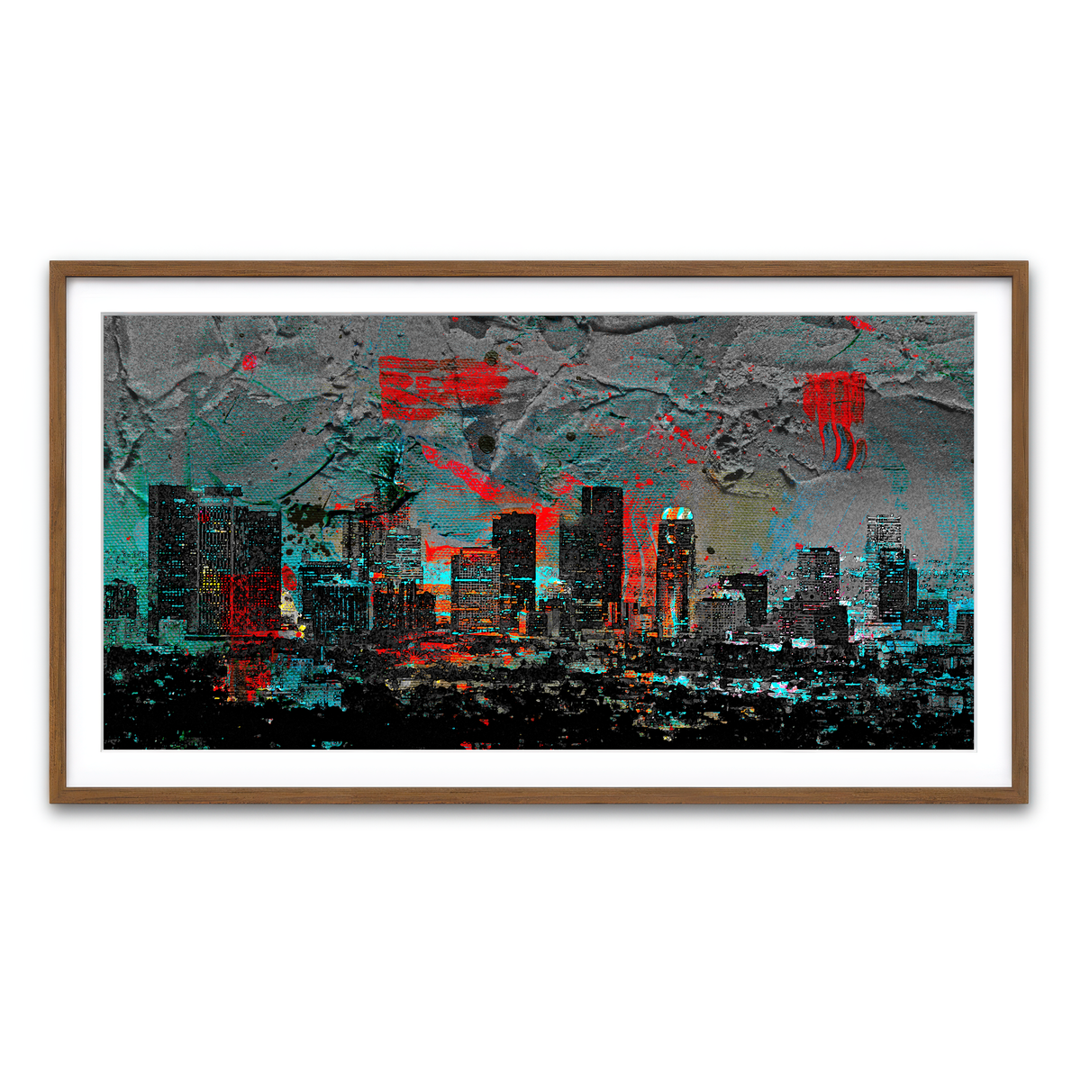 Framed Print 2x1 Walnut