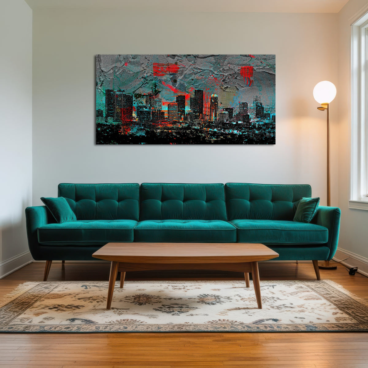 AUTO-MOCKUP ROOM | Abstract Los Angeles Skyline