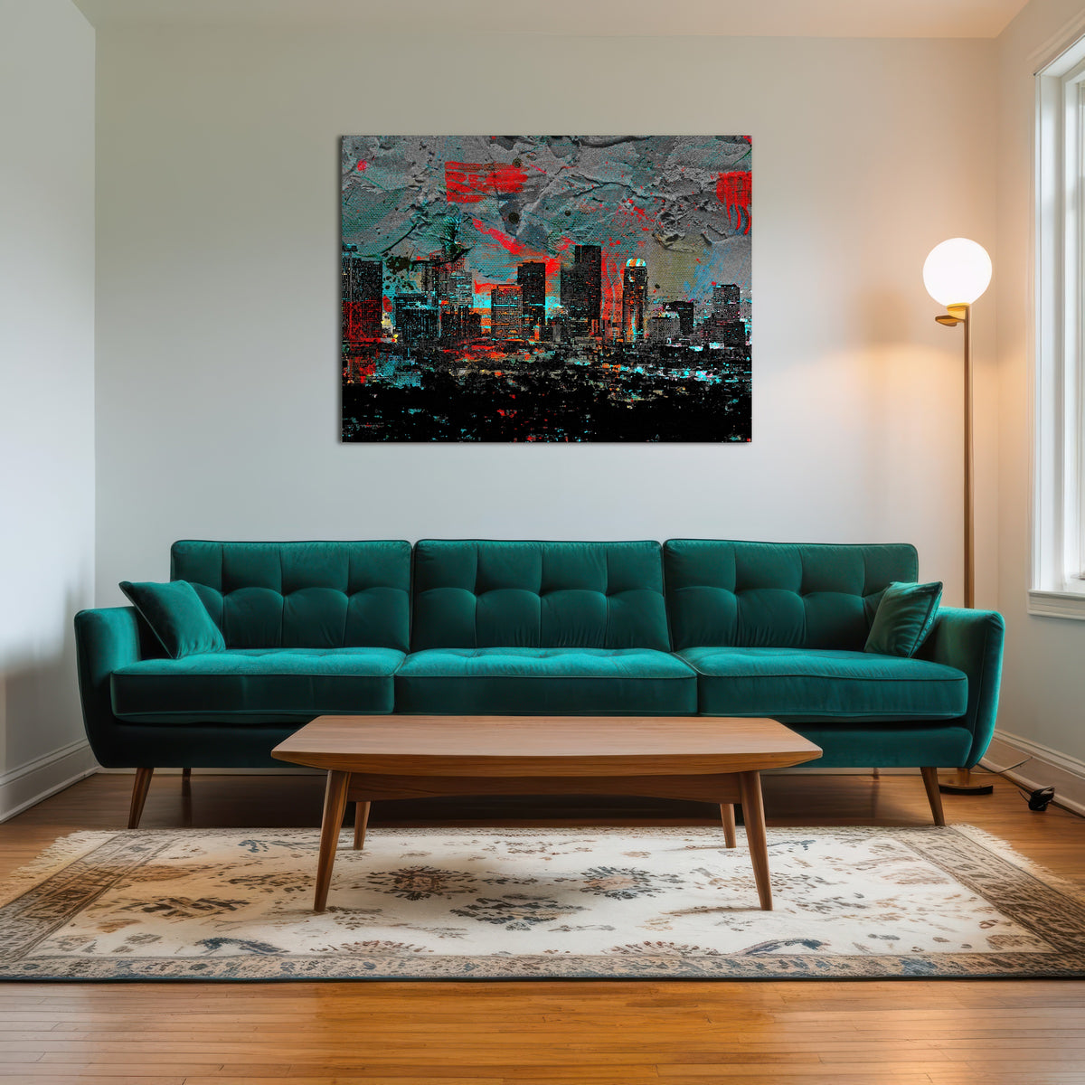 AUTO-MOCKUP ROOM | Abstract Los Angeles Skyline