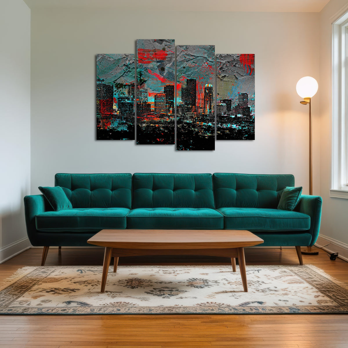 AUTO-MOCKUP ROOM | Abstract Los Angeles Skyline
