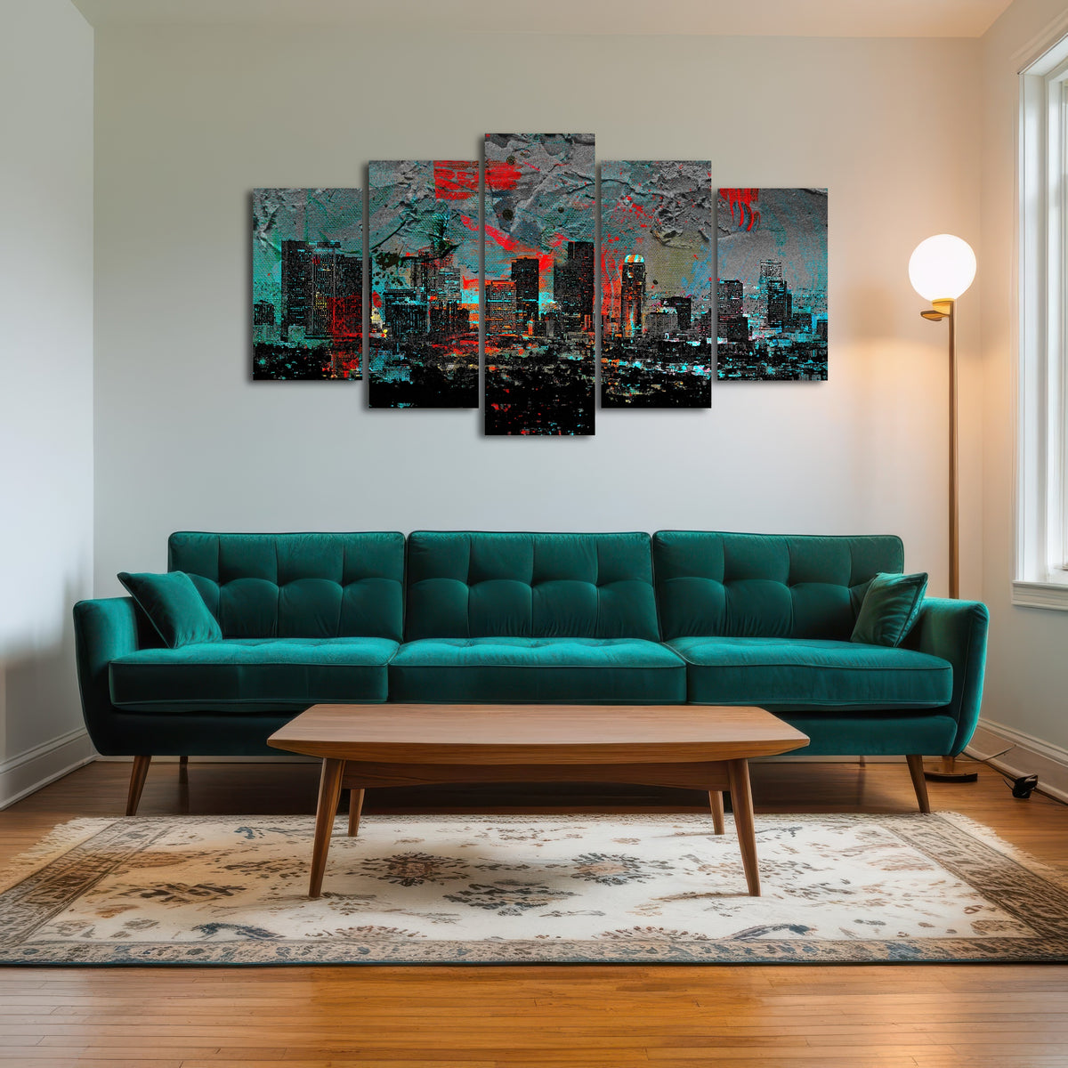 AUTO-MOCKUP ROOM | Abstract Los Angeles Skyline