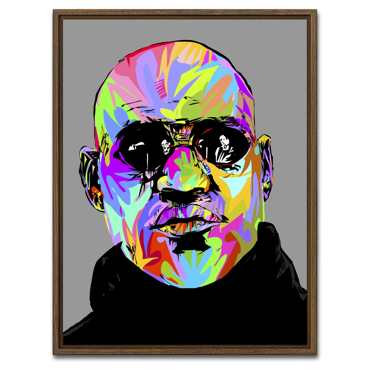 AUTO-MOCKUP WHITE | Abstract MORPHEUS | 1 Piece | Walnut Framed Canvas | group=3x4