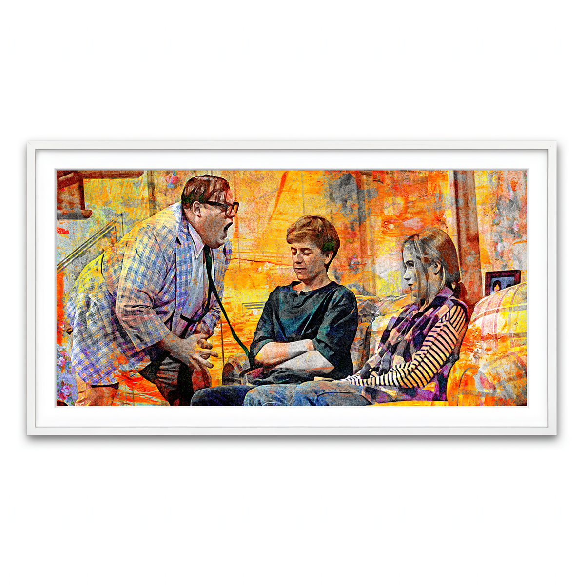 Framed Print 2x1 White