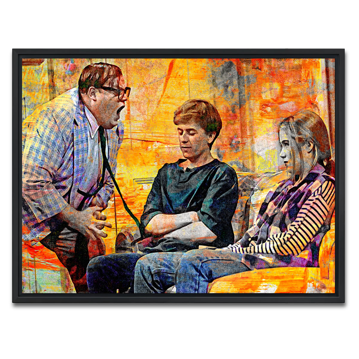 AUTO-MOCKUP WHITE | Abstract Matt Foley | 1 Piece | Black Framed Canvas | group=4x3