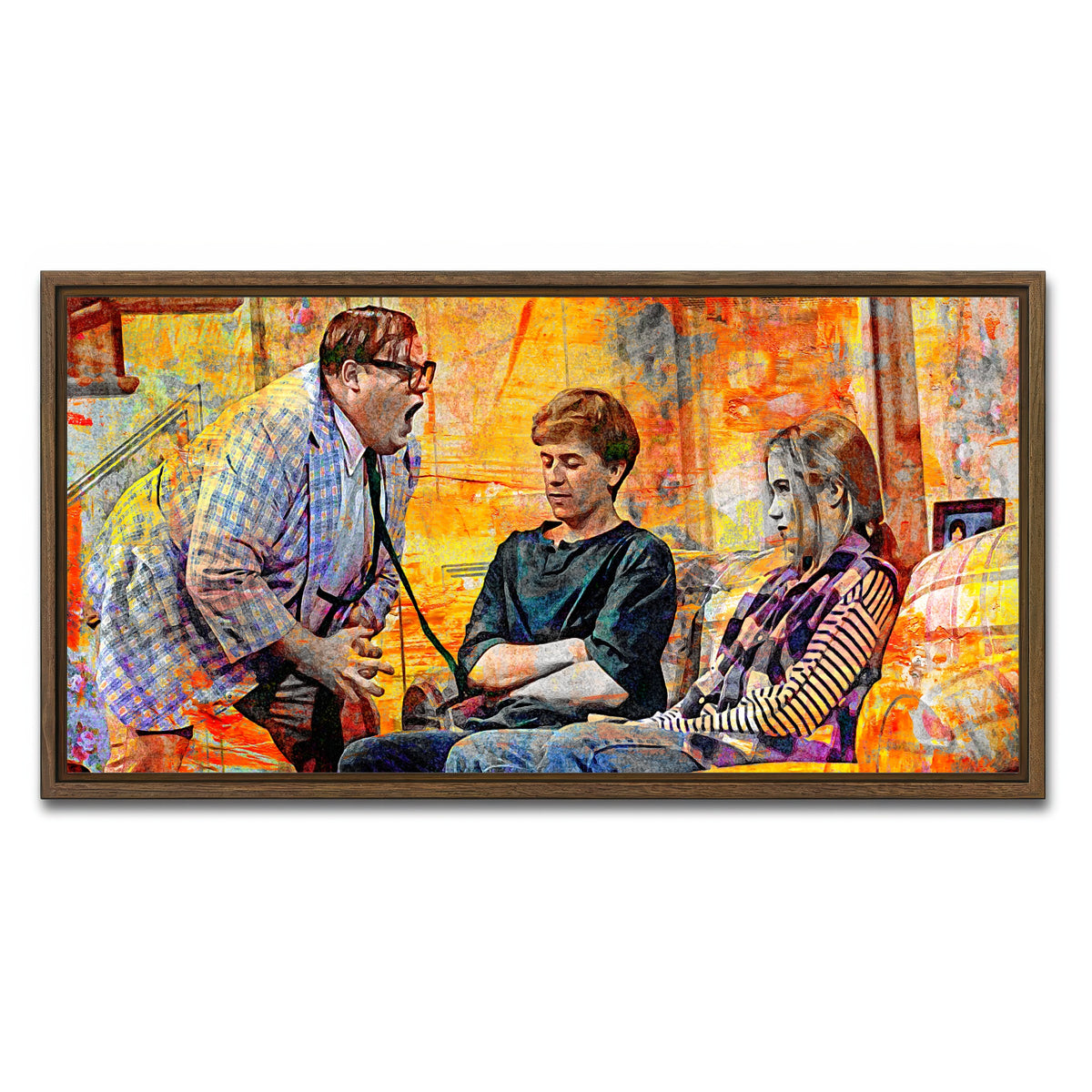 AUTO-MOCKUP WHITE | Abstract Matt Foley | 1 Piece | Walnut Framed Canvas | group=2x1