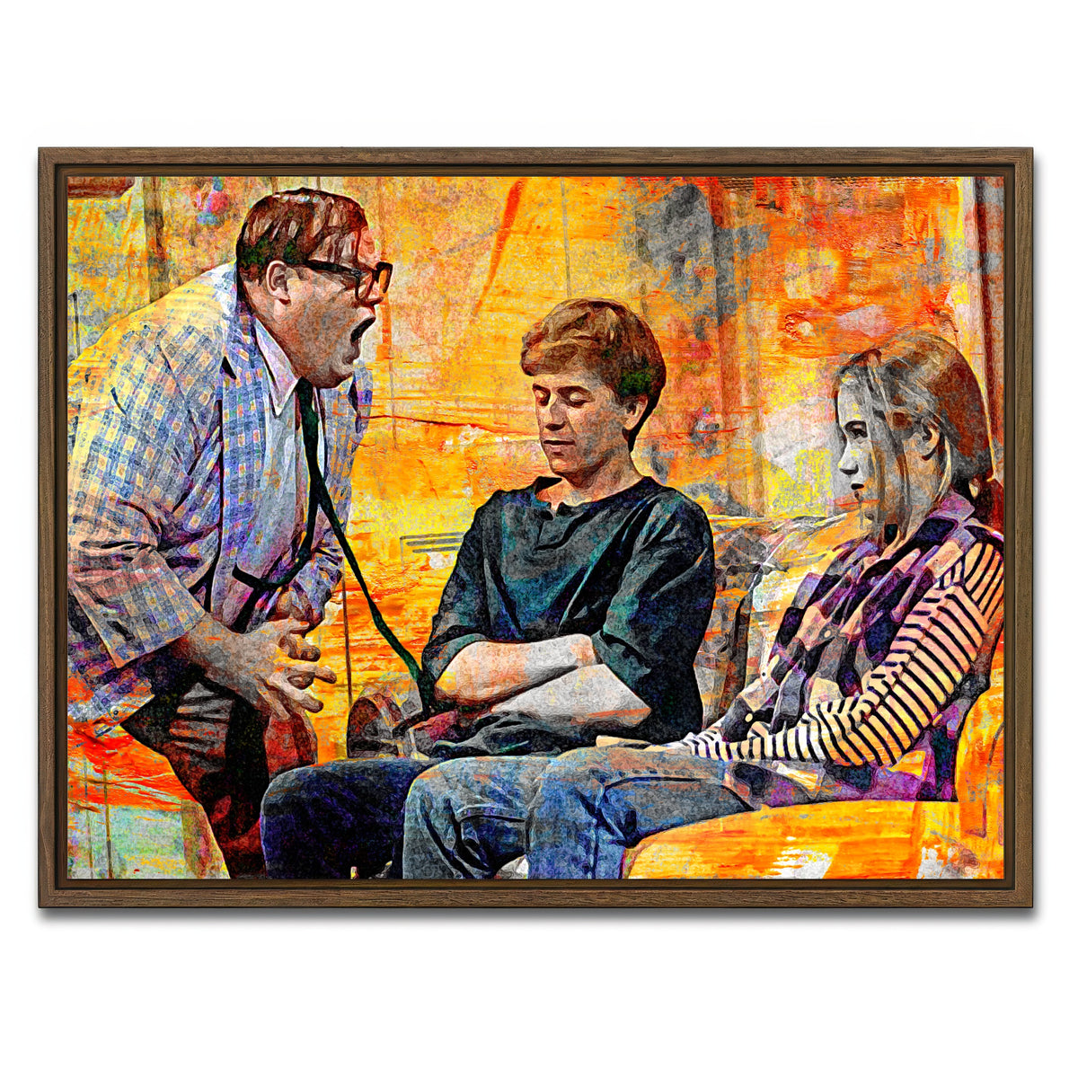 AUTO-MOCKUP WHITE | Abstract Matt Foley | 1 Piece | Walnut Framed Canvas | group=4x3