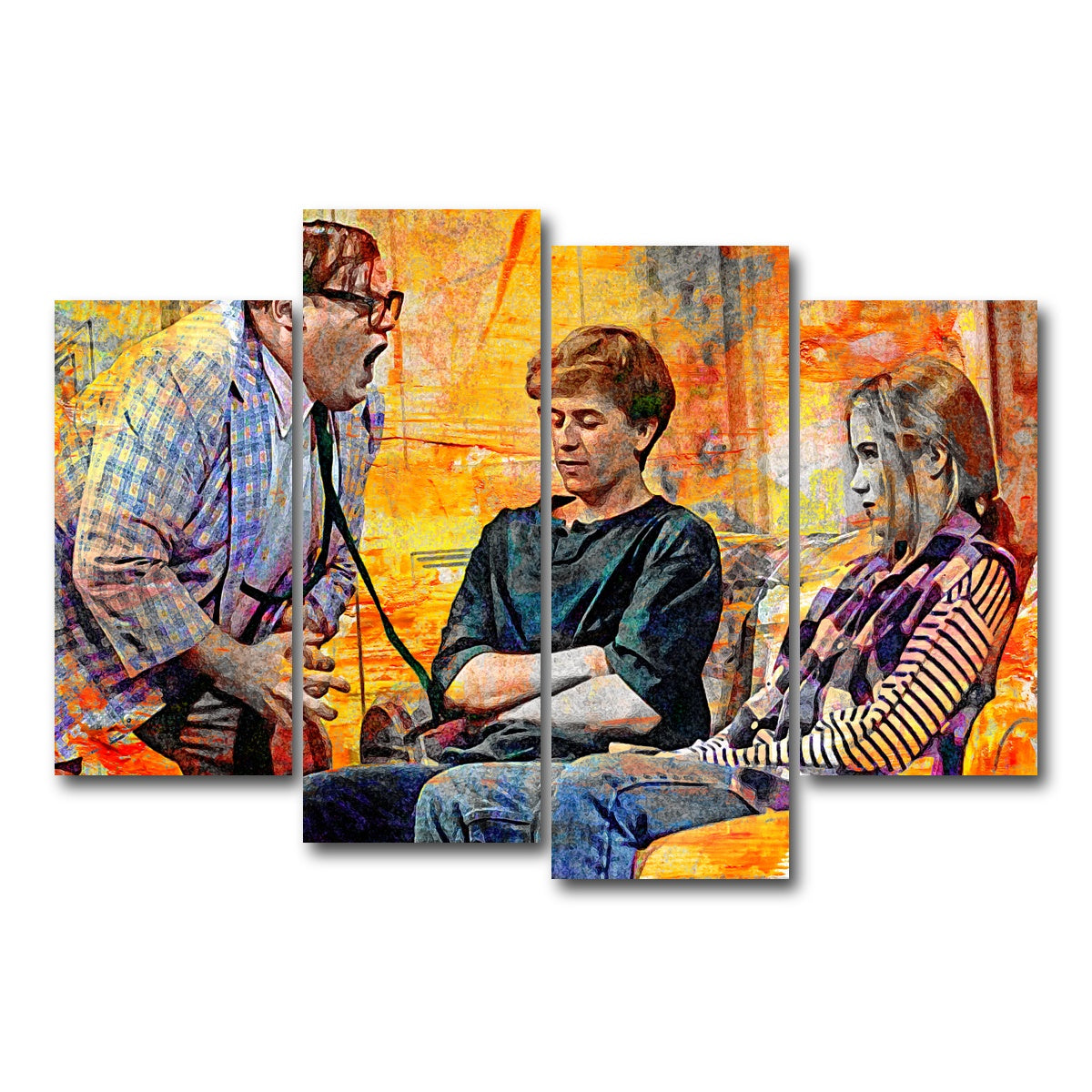 AUTO-MOCKUP WHITE | Abstract Matt Foley | 4 Piece | Gallery Wrap Canvas | group=4_short